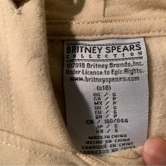 Britney Spears cropped hoodie. Small. - Picture 3 of 5